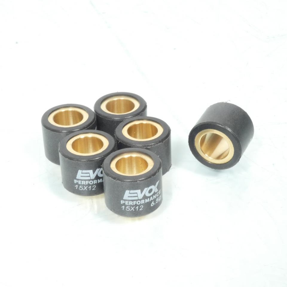 Galet rouleau de variateur EVOK pour scooter Aprilia 50 SR 1996 à 2004 15x12 6.5Grs / 100480011 Neuf