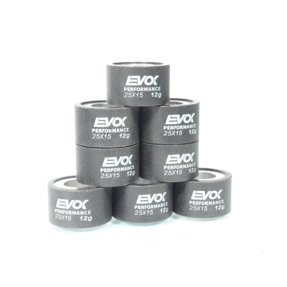 Galet rouleau de variateur EVOK pour scooter Yamaha 500 T-Max 2009 à 2011 25x15 12Grs / 100480139 Neuf