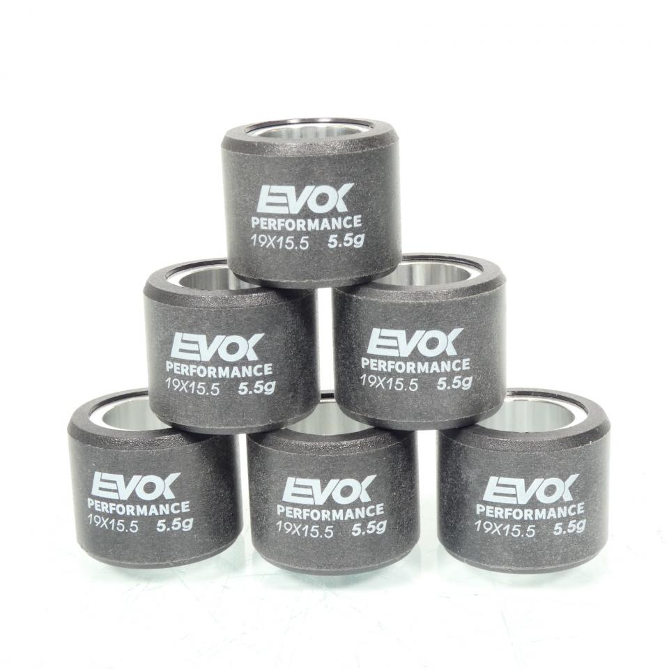 Galet rouleau de variateur EVOK pour scooter Aprilia 50 SR Motard 2012 à 2017 19x15.5 5.5Grs 100480060 Neuf