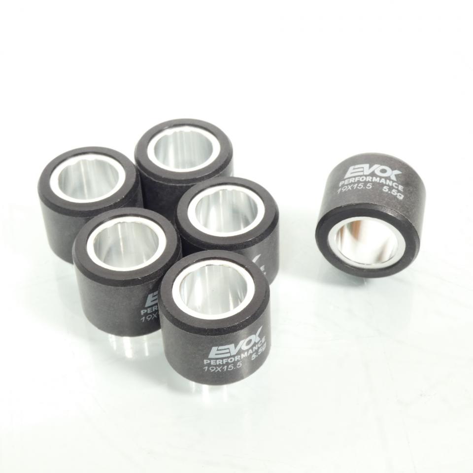 Galet rouleau de variateur EVOK pour scooter Aprilia 50 SR Motard 2012 à 2017 19x15.5 5.5Grs 100480060 Neuf
