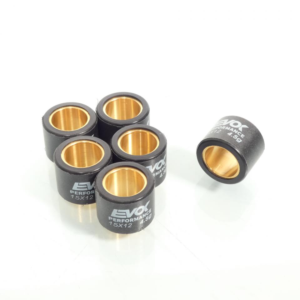 Galet rouleau de variateur EVOK pour scooter MBK 501 Nitro 2020 15x12 4.5Grs / 100480006 Neuf