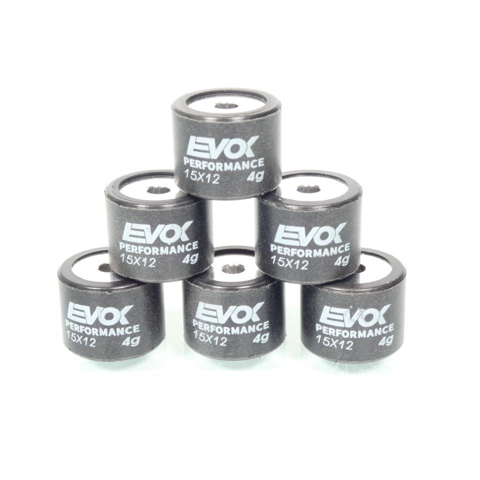 Galet rouleau de variateur EVOK pour scooter MBK 50 Spirit 15x12 4Grs / 100480004 Neuf