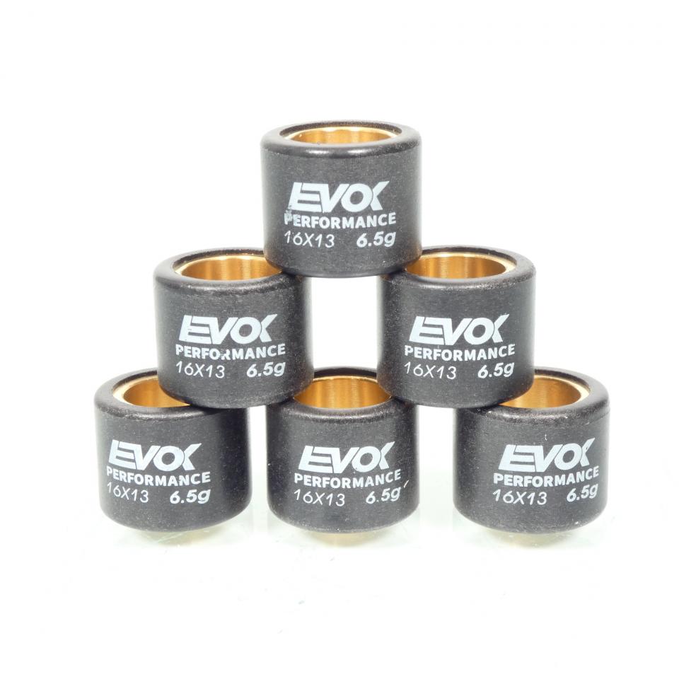 Galet rouleau de variateur EVOK pour scooter Peugeot 50 Trekker 2017 16x13 6.5Grs / 100480028 Neuf