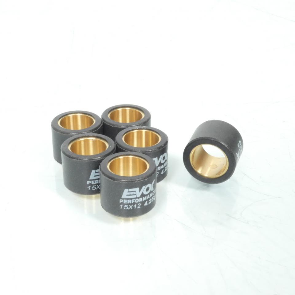 Galet rouleau de variateur EVOK pour scooter Italjet 50 Dragster 15x12 4.25Grs / 100480005 Neuf