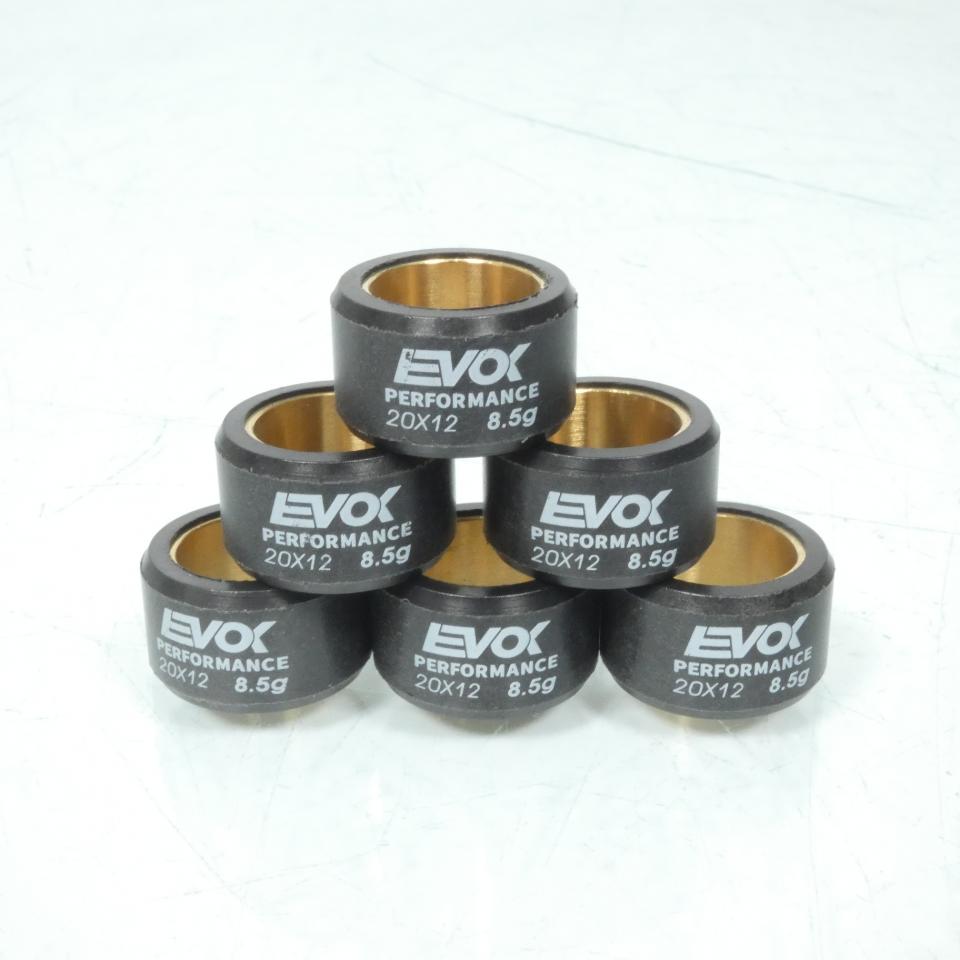 Galet rouleau de variateur EVOK pour scooter Yamaha 125 X-Max 2006 à 2020 20x12 8.5Grs / 100480083 Neuf