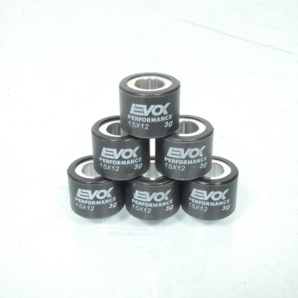 Galet rouleau de variateur EVOK pour scooter MBK 50 Spirit 2017 15x12 3Grs / 100480000 Neuf