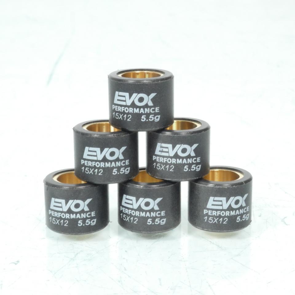 Galet rouleau de variateur EVOK pour scooter Malaguti 50 F10 15x12 5.5Grs / 100480009 Neuf