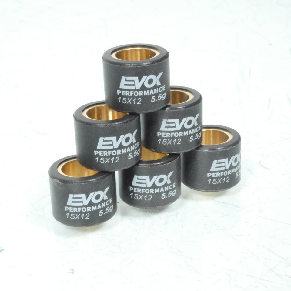 Galet rouleau de variateur EVOK pour scooter Malaguti 50 F10 15x12 5.5Grs / 100480009 Neuf