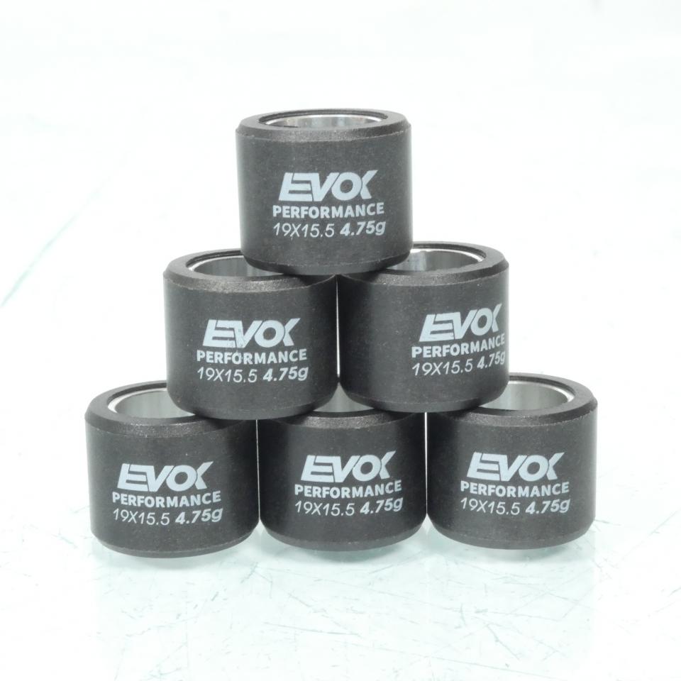 Galet rouleau de variateur EVOK pour scooter Gilera 50 Stalker 2000 à 2020 19x15.5 4.75Grs / 100480057 Neuf
