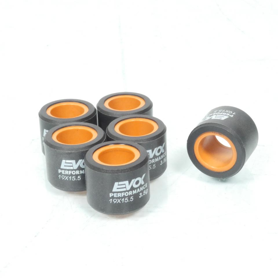 Galet rouleau de variateur EVOK pour scooter Piaggio 50 Fly 2T 2003 à 2020 19x15.5 3.5Grs / 100480052 Neuf