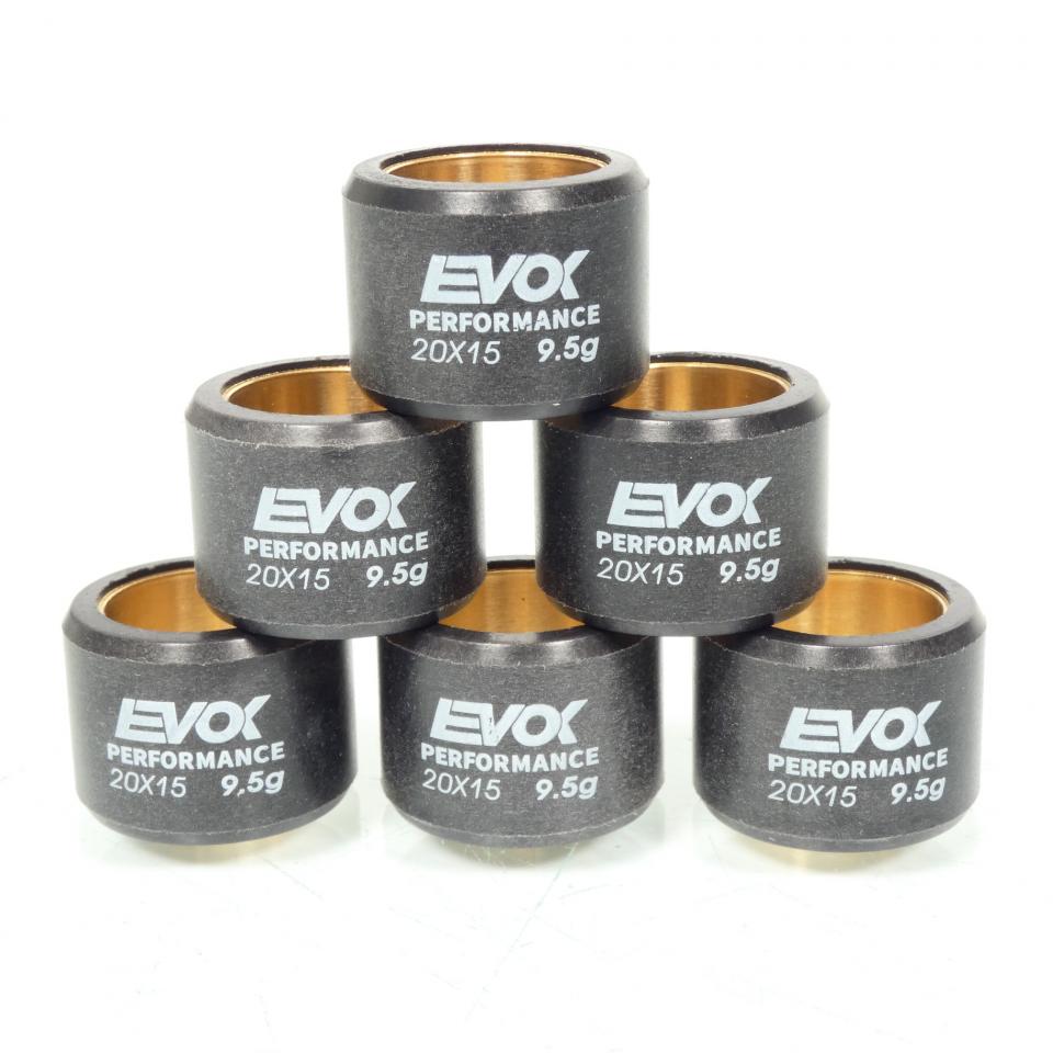 Galet rouleau de variateur EVOK pour scooter Honda 125 PCX 2010 à 2017 20x15 9.5Grs 100480094 Neuf