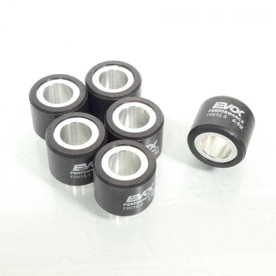 Galet rouleau de variateur EVOK pour scooter Aprilia 50 SR Motard 2T 2012 à 2017 19x15.5 6.5Grs 100480063 Neuf