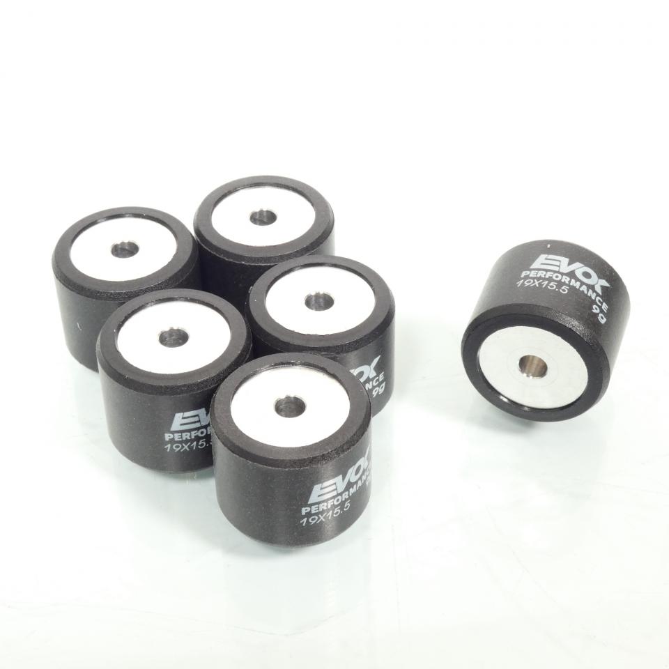 Galet rouleau de variateur EVOK pour scooter Gilera 50 Stalker 2009 19x15.5 9Grs 100480068 Neuf