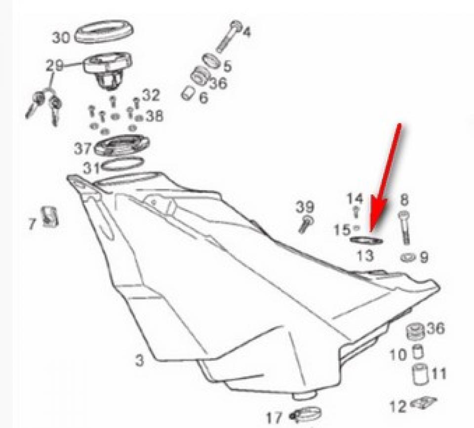 Serrure de selle origine pour moto Derbi 50 Senda 00H06101261 Neuf