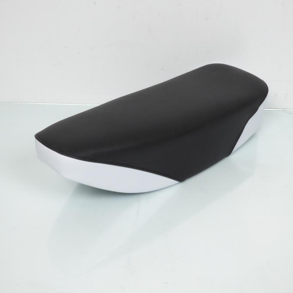 Selle siège biplace noir/blanc mobylette cyclomoteur pour motobécane tube selle Ø25mm