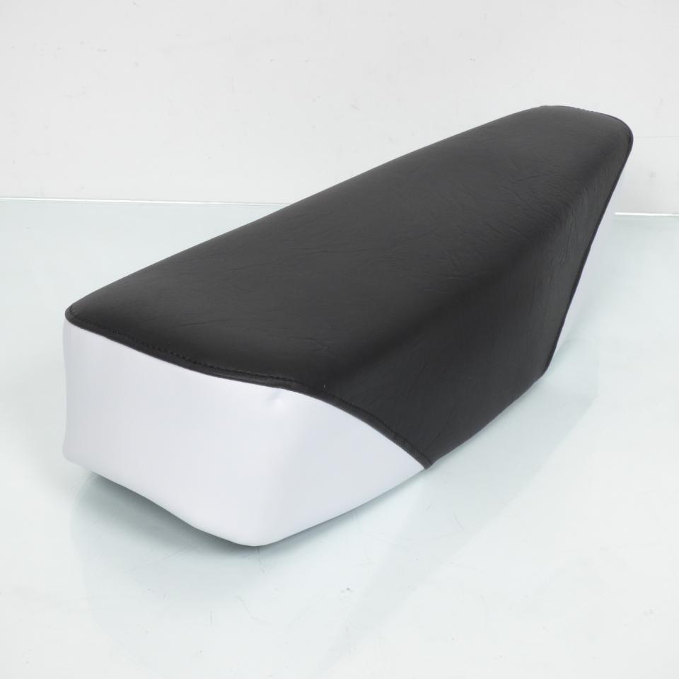 Selle siège biplace noir/blanc mobylette cyclomoteur pour motobécane tube selle Ø25mm