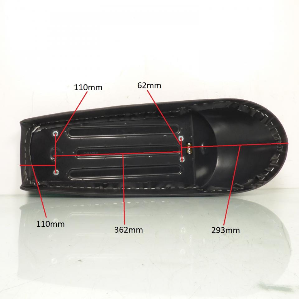 Selle biplace C. Racer noire pour moto café racer PESCR4FC-BLL-B Neuf