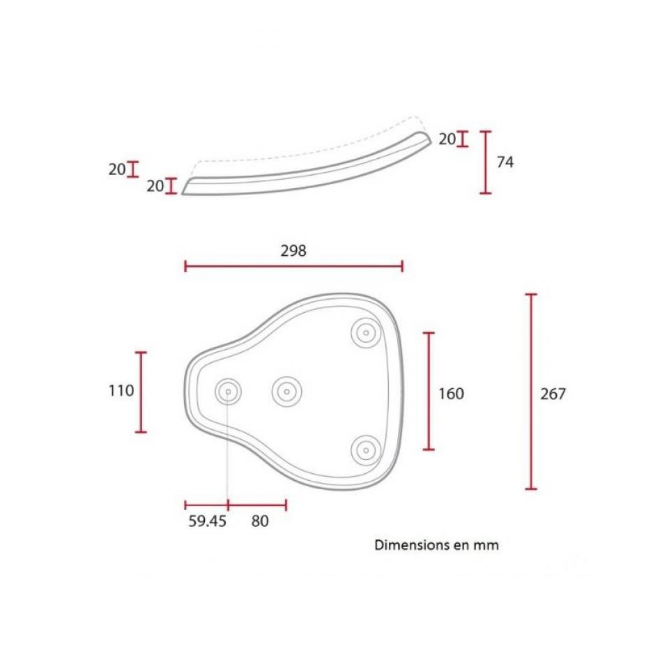 Selle pilote C. Racer pour Auto Bobber marron couture noire Neuf