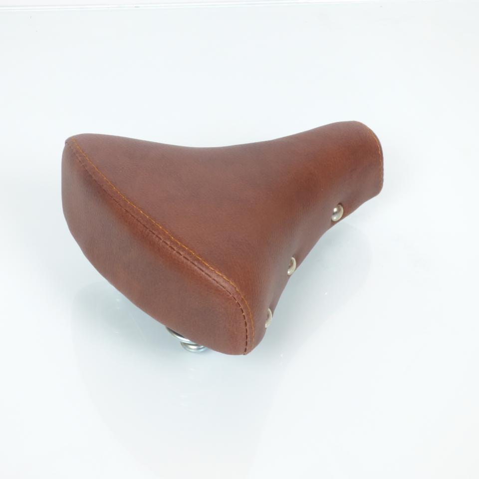 Selle vintage marron avec 2 ressort acier neuve Ø22mm pour mobylette Motoconfort