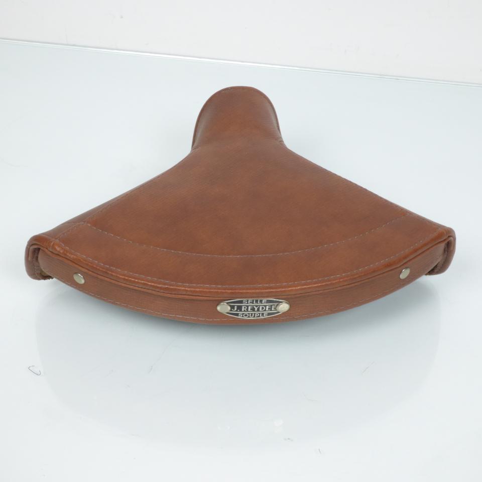 Selle et dessus de selle marron pilote J.REYDEL souple vieille pour moto cyclo ancien