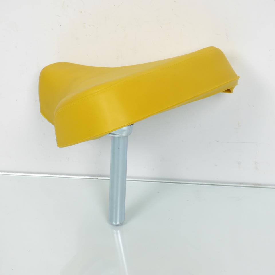 Selle pilote monoplace jaune pour mobylette cyclo Peugeot 103 Ø25mm Neuf