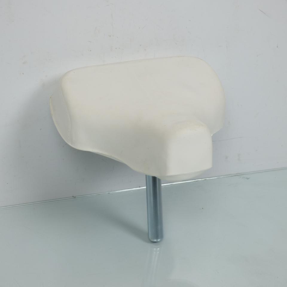Selle pilote monoplace blanche pour mobylette cyclo Peugeot 103 Ø25mm Neuf