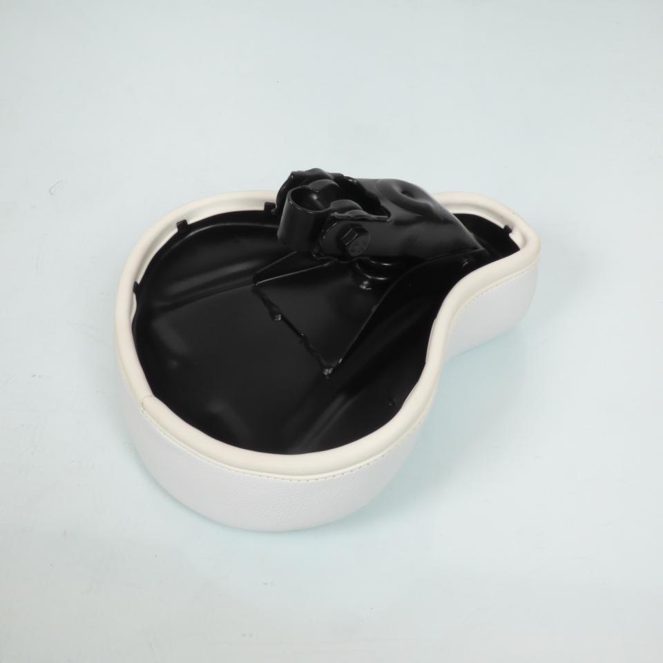 Selle confort pouff blanche pilote pour mobylette Peugeot 103 cyclomoteur cyclo