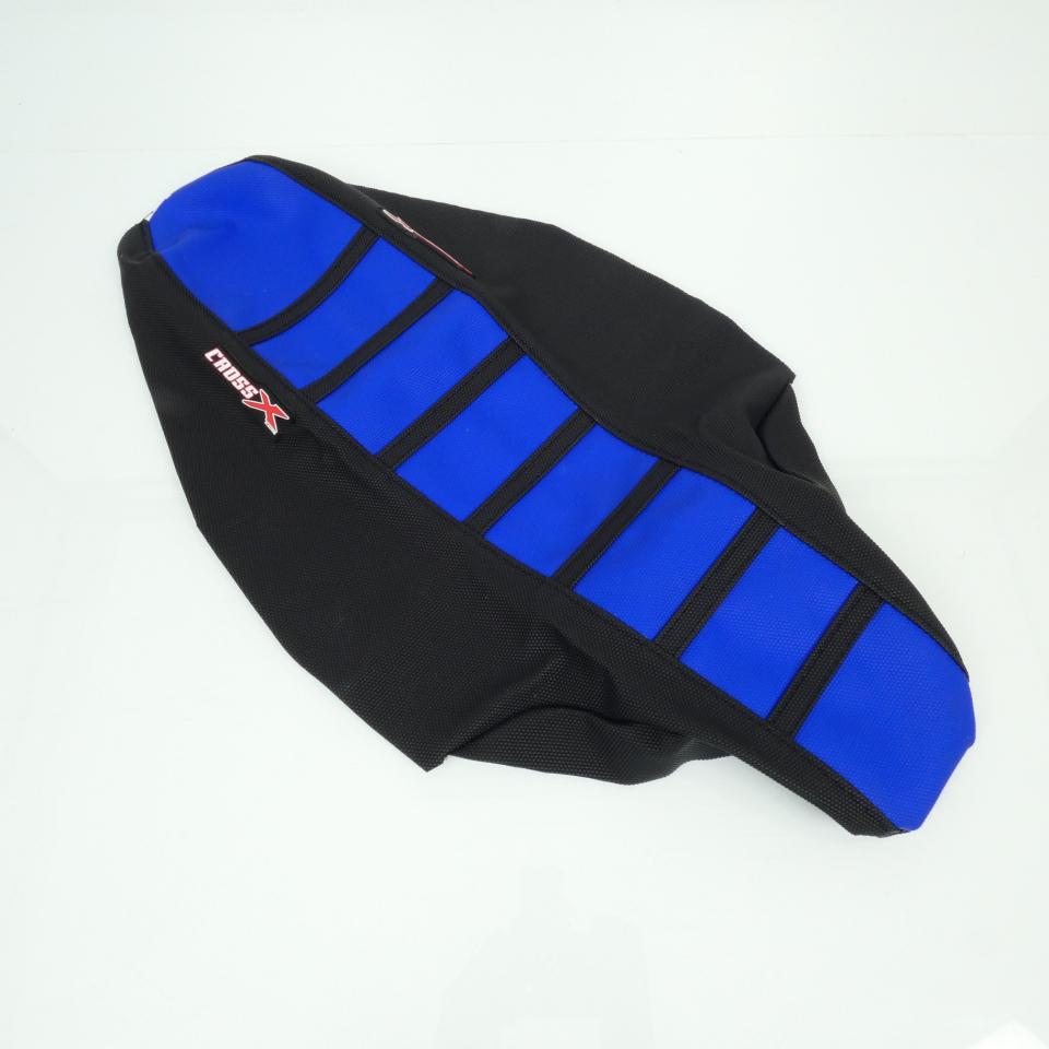 Housse selle CrossX AGS bleu noir grip pour moto Yamaha 450 Yz-F 4T 2010 à 2013