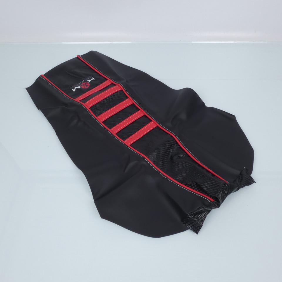 Housse selle KRM pour moto Derbi 50 Senda R X-Race 2000 à 2010 noir / rouge Neuf