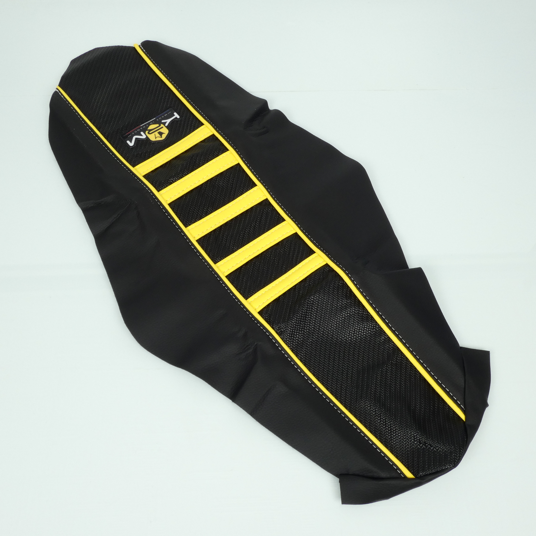 Housse de selle KRM pour moto Sherco 50 Sm-R Après 2013 noir / jaune Neuf