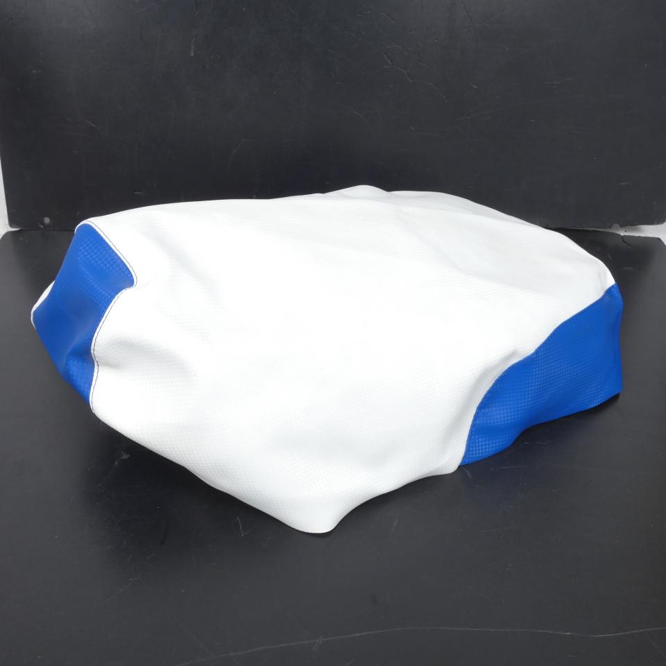 Housse de selle Générique pour scooter Yamaha 50 BWS Avant 2003 Blanc Bleu