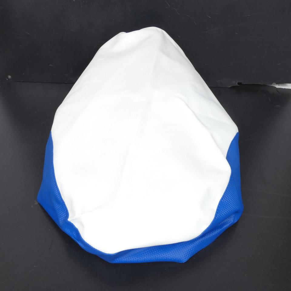 Housse de selle Générique pour scooter Yamaha 50 BWS Avant 2003 Blanc Bleu