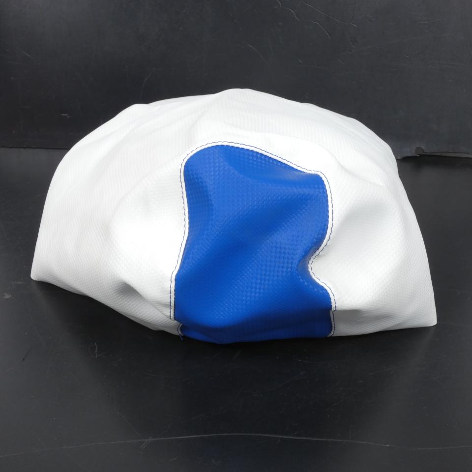 Housse de selle Générique pour scooter Yamaha 50 BWS Avant 2003 Blanc Bleu