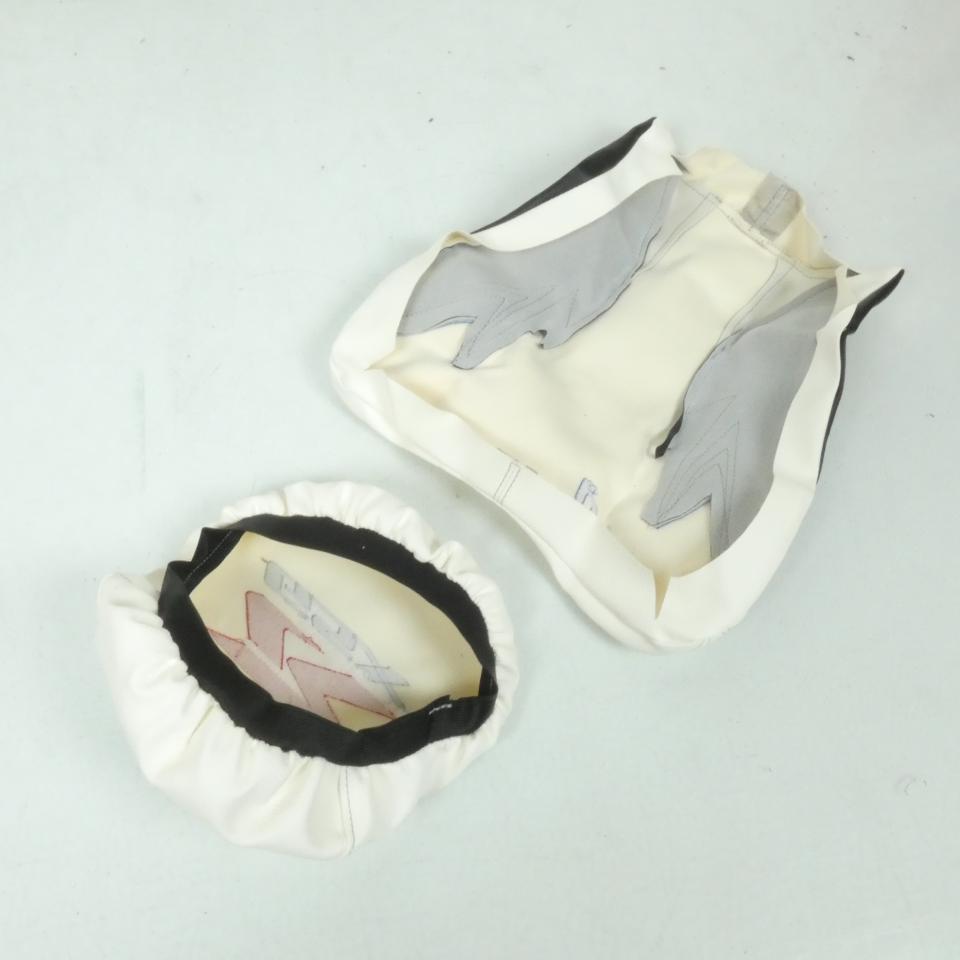Paire Housse selle Bagster pour moto Suzuki 600 Gsx-R 2008 2201F blanc Noir