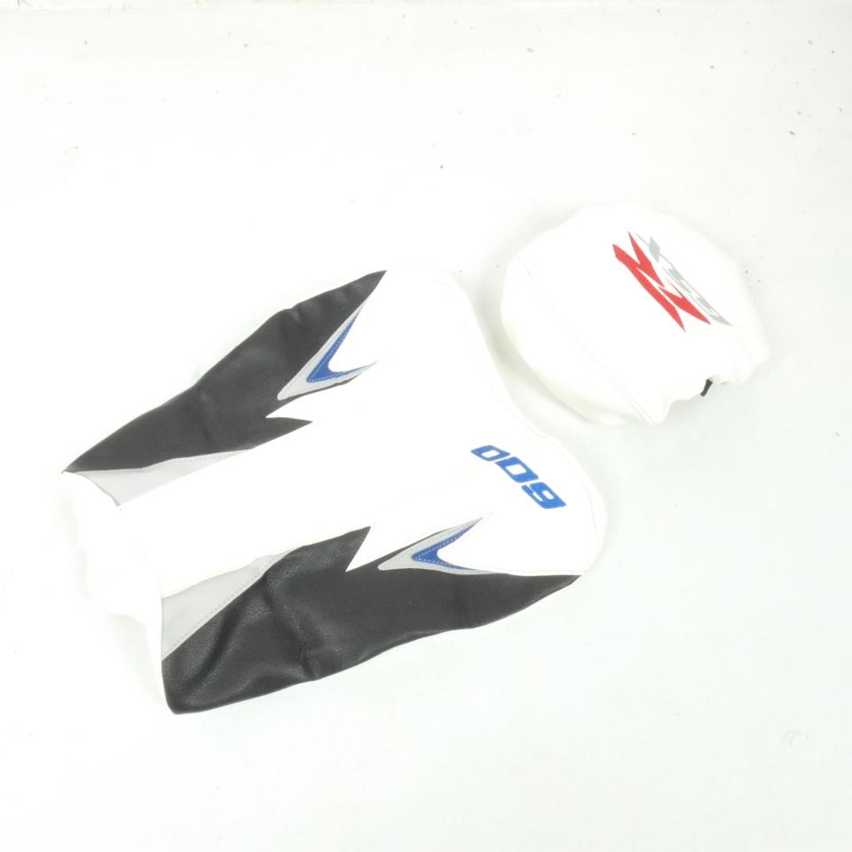 Paire Housse selle Bagster pour moto Suzuki 600 Gsx-R 2008 2201F blanc Noir