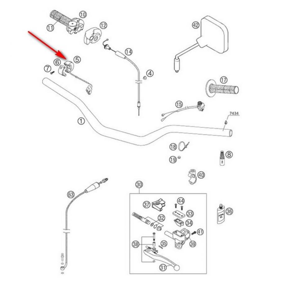 Coupe circuit d allumage pour KTM EXC