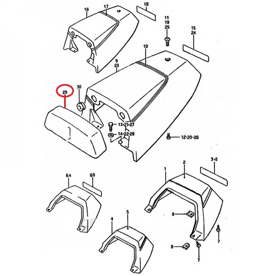 Dosseret de selle pour Suzuki Gsx-R