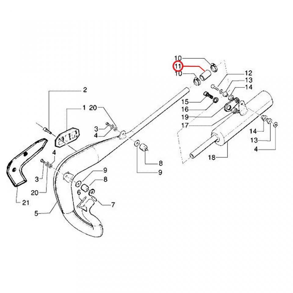 Joint de pot d échappement origine pour Moto Gilera 50 GSM 2000 à 2001 942602 / 20x38/39.5x40mm Neuf