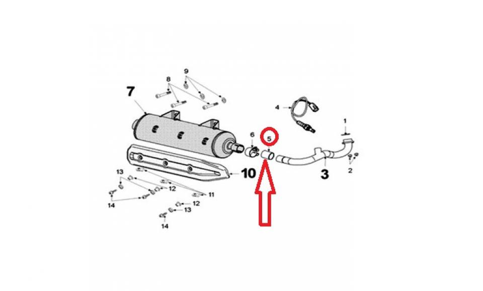 Joint pot échappement pour scooter Peugeot 125 Satelis 1176664600 28.5x34.5x32.5