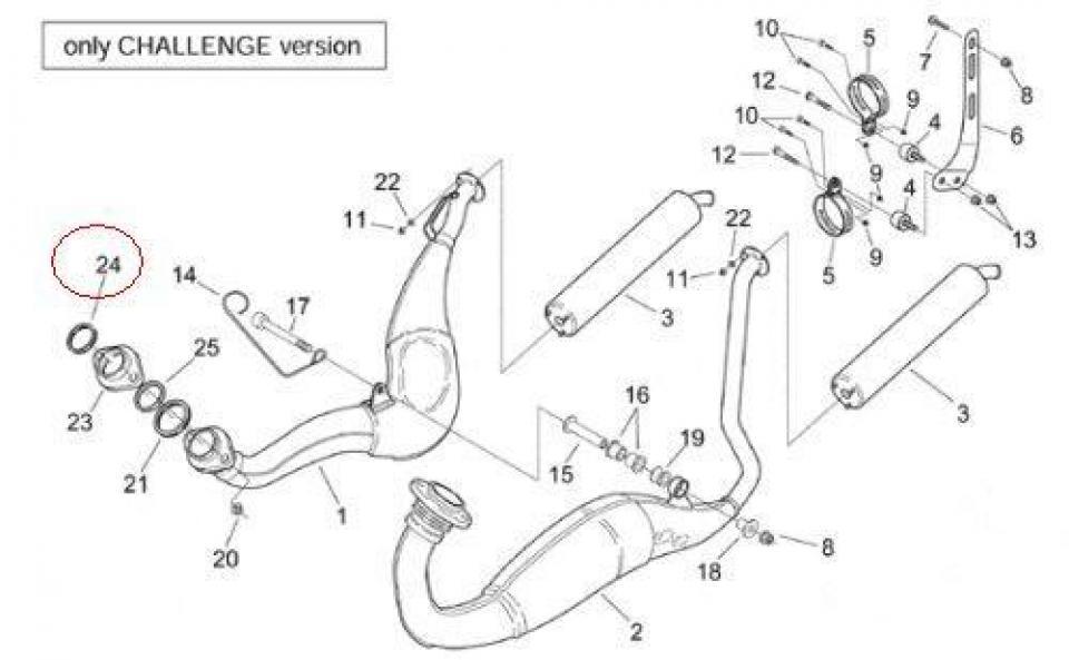 Joint de pot d échappement origine pour Moto Aprilia 250 RS 1998 à 2003 AP8119357 Neuf