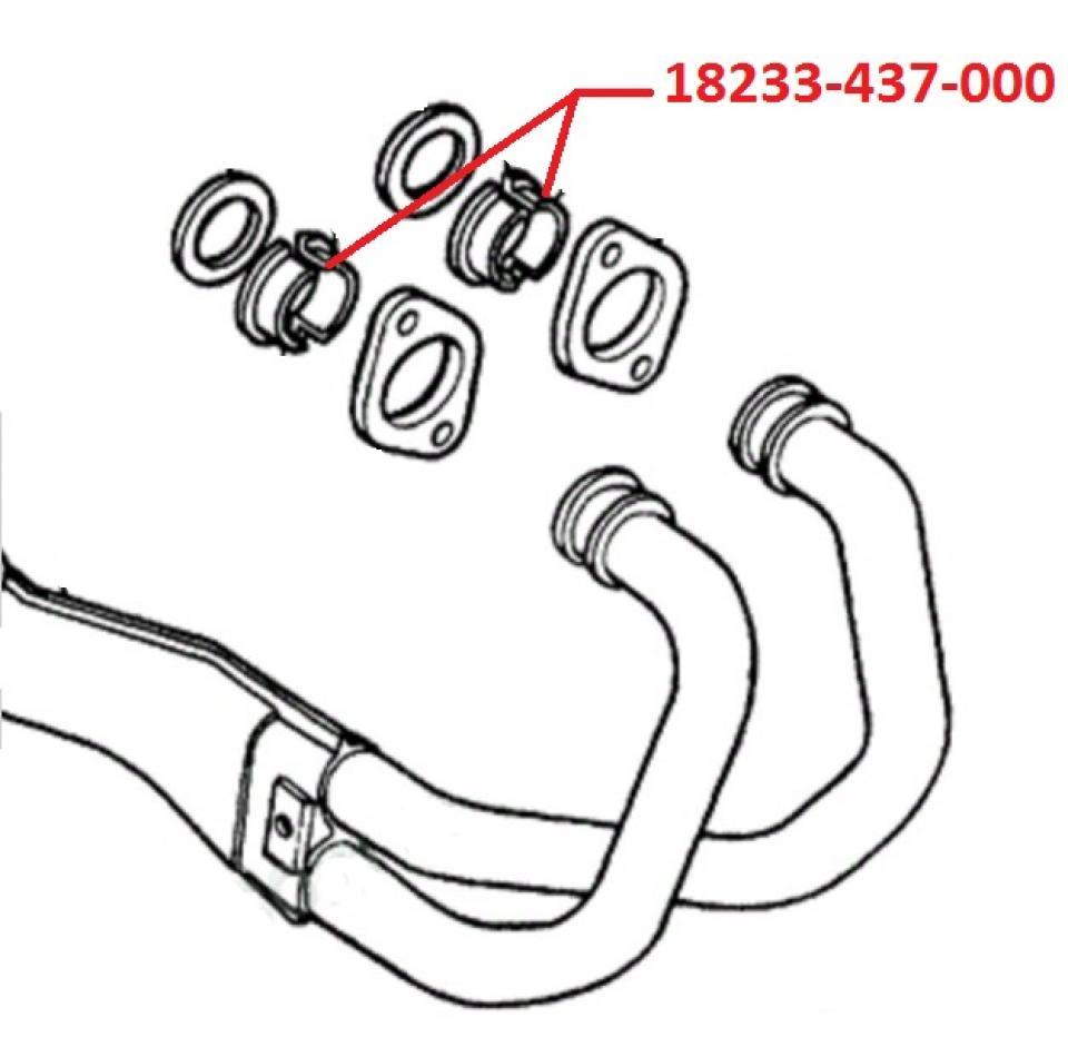 Joint de pot d échappement origine pour Moto Honda 125 XLS 1979 à 1985 18233-437-000 Neuf