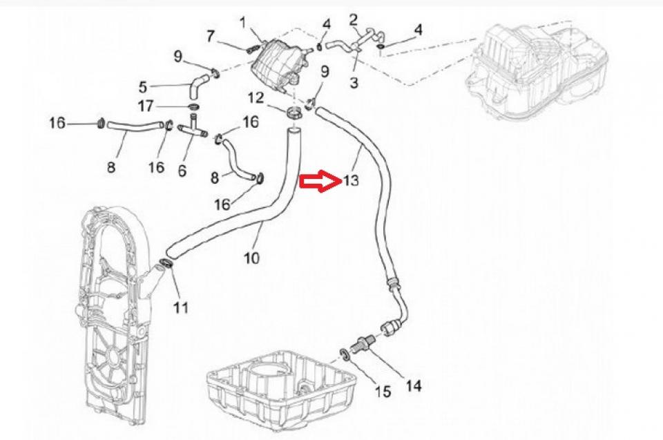 Durite d huile pour Moto Guzzi Norge