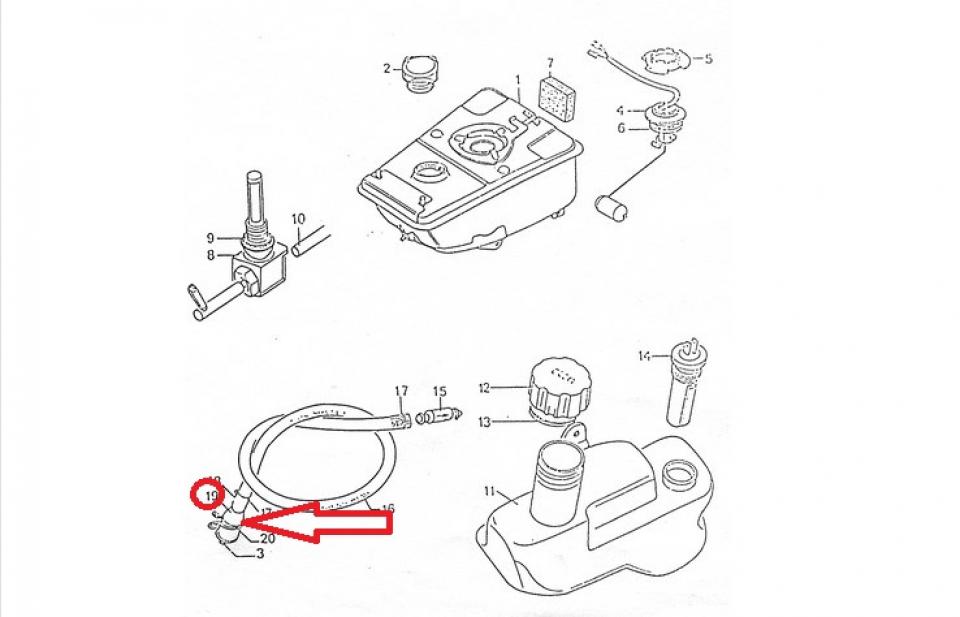 Manchon réduction durite d'huile pour scooter Peugeot 50 St Rapido 705155 Neuf