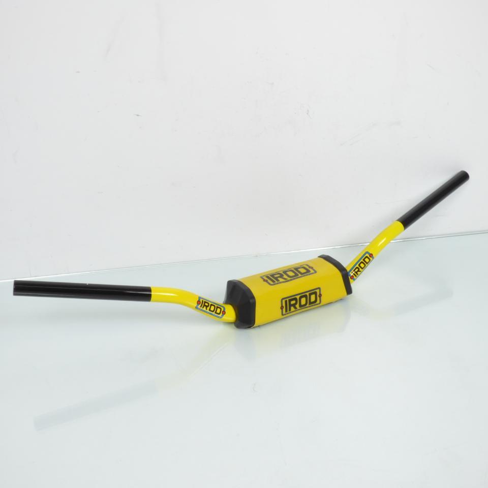 Guidon cross sans barre oversize Ø28mm IROD jaune pour moto cross enduro TT Neuf