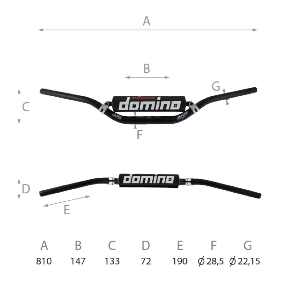 Guidon universel Domino pour Moto Neuf