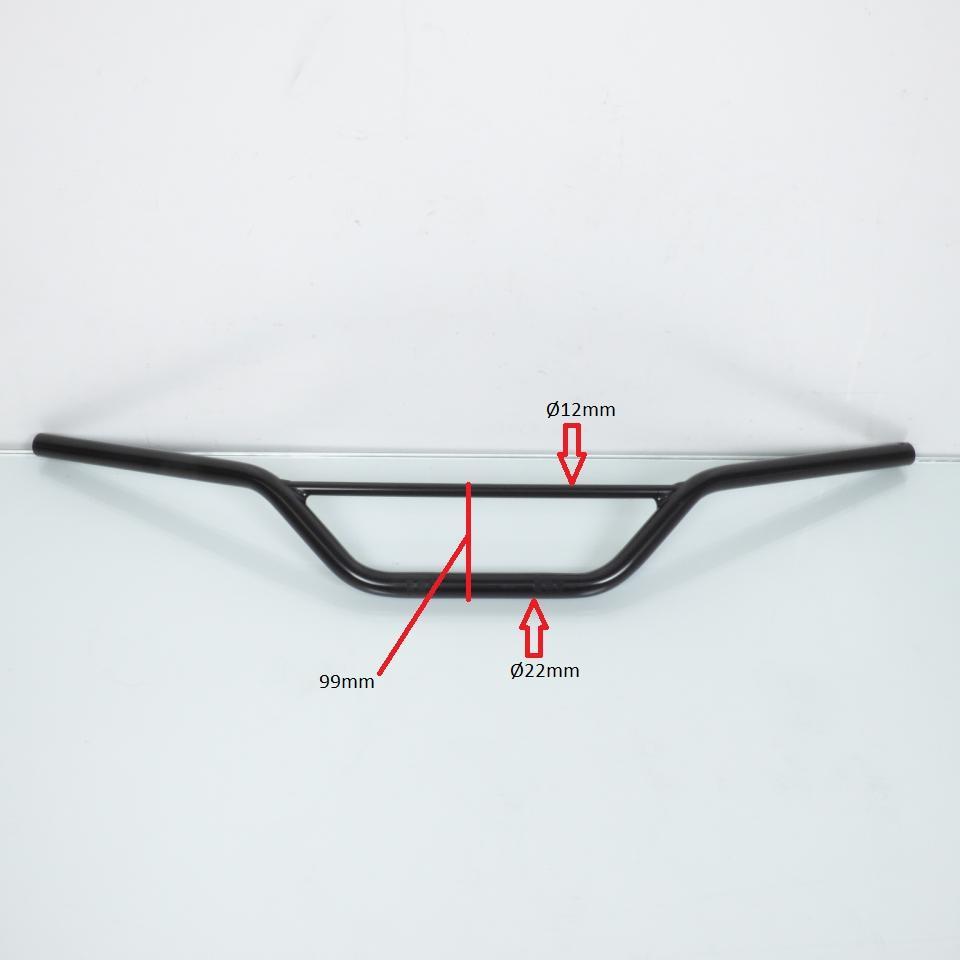 Guidon haut pour moto cross enduro vintage en acier noir Tommaselli 0221.31.20.04