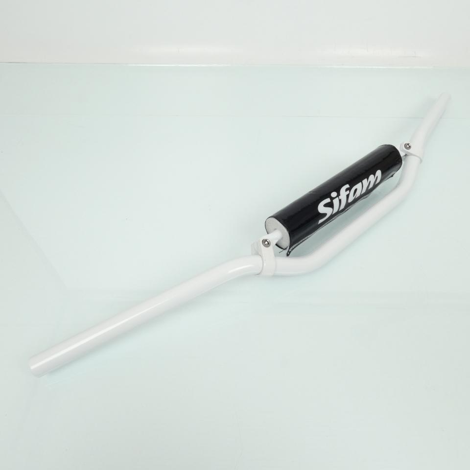 Guidon Kyoto blanc L800mm H70mm D22mm aluminium pour moto TT enduro cross Neuf