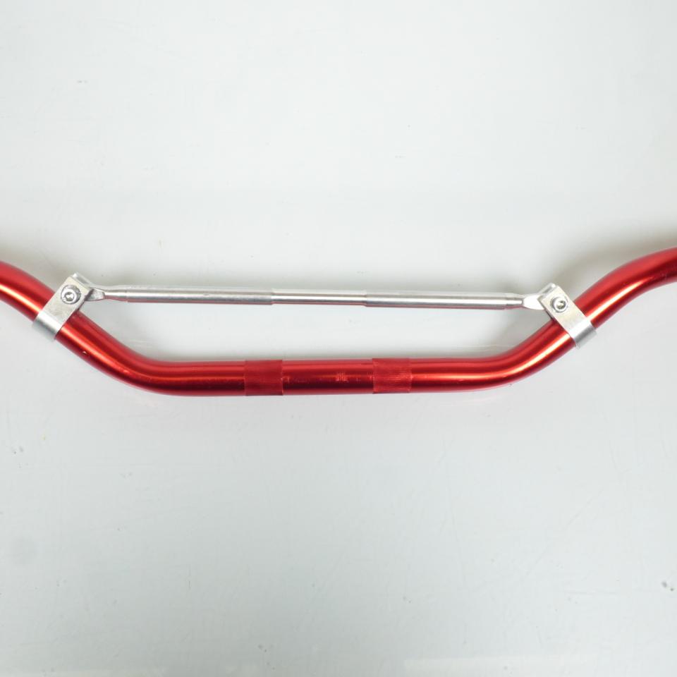 Guidon aluminium rouge Ø22mm L800mm pour moto cross enduro 50 à boite Neuf