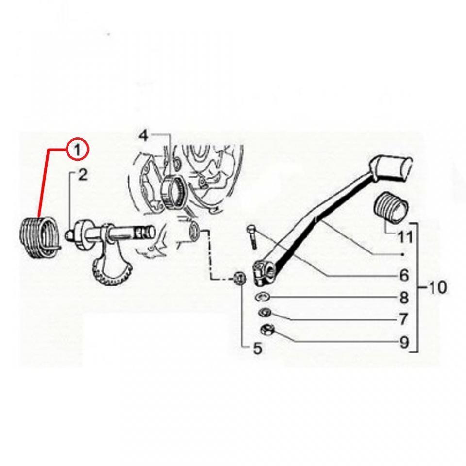 Ressort de kick RMS pour scooter Piaggio 150 Vespa PX 1978-2017 047218 Neuf