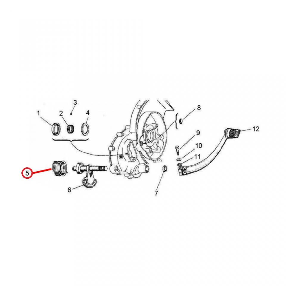 Ressort de kick RMS pour scooter Piaggio 200 Vespa PX 1979 à 1983 047218 Neuf